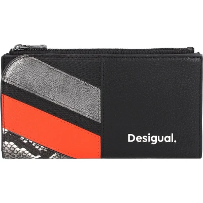 Afbeelding van Desigual Large Patchwork Portemonnee, Dames, Maat: One Size, Black