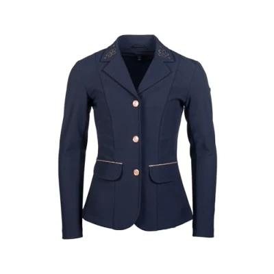 Image de HKM Petite Veste de Concours Flora Enfants Bleu Foncé EU 152