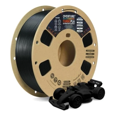 Afbeelding van OVERTURE Filament turbo PLA 1,75 mm, 1 kg bobine (2,2 lbs), noir