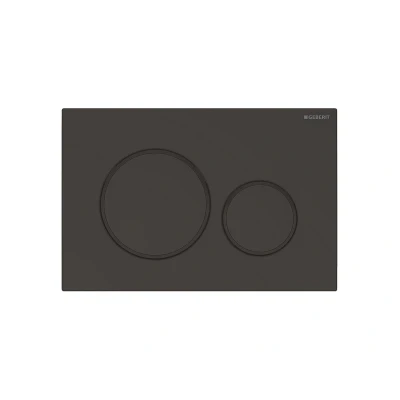Afbeelding van Geberit Sigma20 bedieningsplaat, voor 2 toets spoeling ringen zwart,
