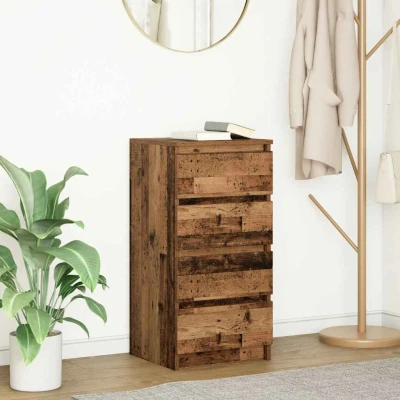 Afbeelding van vidaXL Dressoir 37,5x35x76 cm bewerkt hout oud houtkleurig