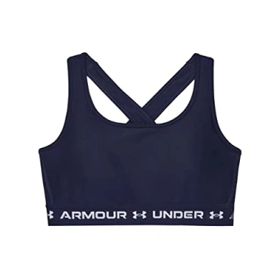 Afbeelding van Under Armour Crossback BRA Sportbh met medium support, Dames, Maat: XS, Midnight navy/white