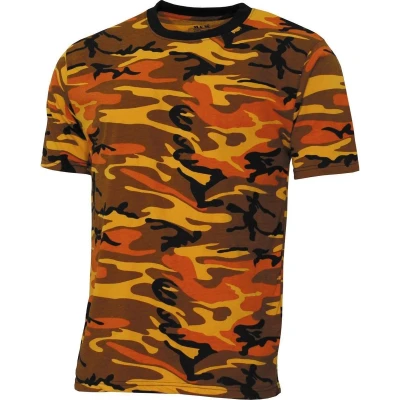 Afbeelding van MFH US T shirt &quot;Streetstyle&quot; Oranje camo 145 g/m² MAAT XXL
