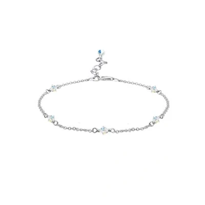 Afbeelding van Elli Voetsieraden Kristal klassieker 925 Sterling zilver