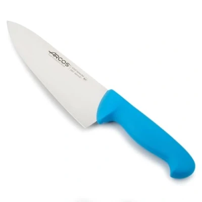 Afbeelding van Arcos Serie 2900 koksmes snijmes lemmet van roestvrij staal nitrum 200 mm handvat polypropyleen kleur blauw
