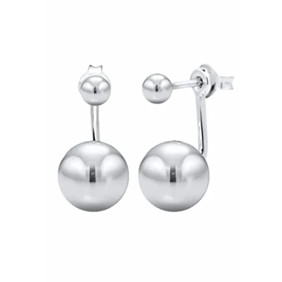 Afbeelding van Elli Frontback Basic Trend Kugeln Oorbellen, Dames, Maat: One Size, Silber
