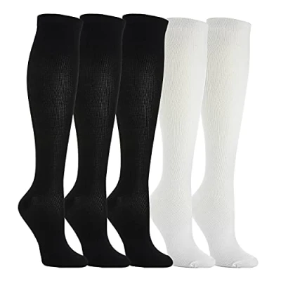 Afbeelding van Weekend Peninsula 5 paar compressiesokken voor mannen en vrouwen, hardlopen, sport, fietsen, vliegreizen zwangerschap, herstel