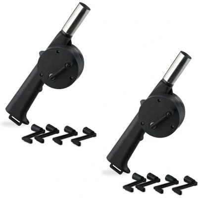 Afbeelding van Relaxdays barbecue starter 2 stuks BBQ aanwakkeren grill ventilator handmatig
