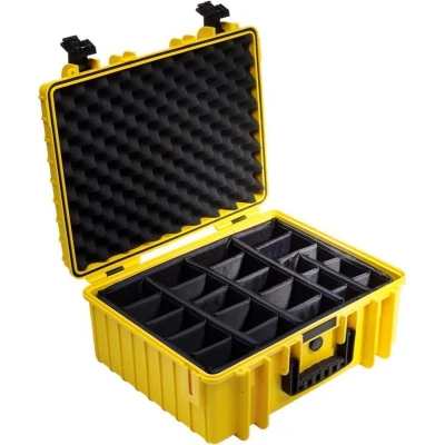 Afbeelding van B&amp;W International Type 6000 Outdoor Case incl. vakindeling geel