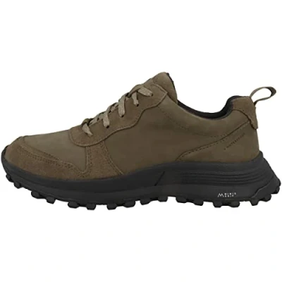 Afbeelding van Clarks Sportieve veterschoenen, Dames, Maat: 37, Khaki nubuck Leer