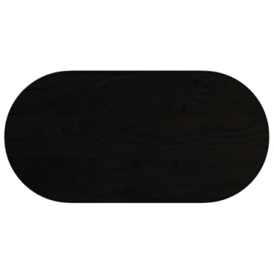 Afbeelding van vidaXL Tafelblad 100x50x4 cm ovaal massief eikenhout donkerbruin