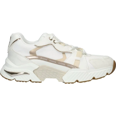 Afbeelding van Guess Carrli Sneakers laag, Dames, Maat: 38, White/sand Imitatieleer/ textiel