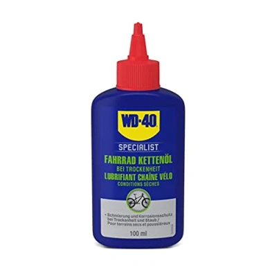 Afbeelding van WD 40 Specialist Fietskettingolie bij droogte 100 ml, smeert en beschermt de fietsketting