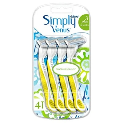 Afbeelding van Gillette Simply Venus 3 Plus 4 stuks Wegwerpscheermesjes