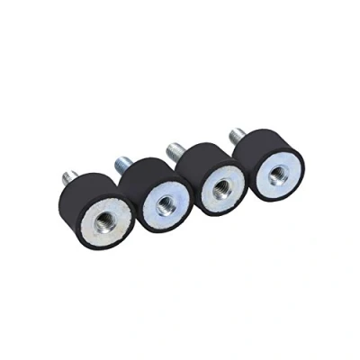 Afbeelding van Cilindrisch anti vibratie voeten mannelijk M6 M8 rubber 4 stuks (20 x 15 M6)