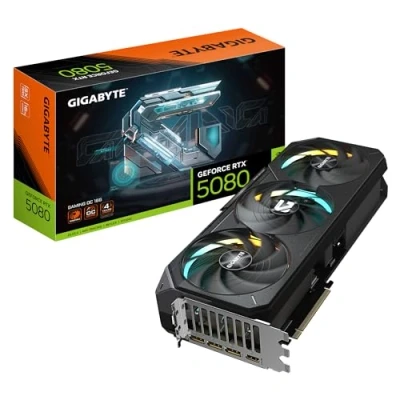 Afbeelding van Gigabyte GeForce RTX 5080 GAMING OC 16G grafische kaart GV N5080GAMING 16GD 16GB GDDR7, 256 bit, PCI E 5.0, 2730 MHz, 3 DisplayPort, 1 x HDMI,