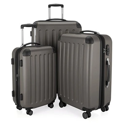 Afbeelding van HAUPTSTADTKOFFER SPREE 3 delige kofferset handbagage 55 cm, middelgrote koffer 65 grote reiskoffer 75 TSA, 4 wielen, Grafietgrijs