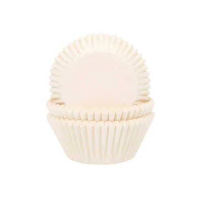 Afbeelding van Cupcake Cups HoM Ivoor 50x33mm. 50st.
