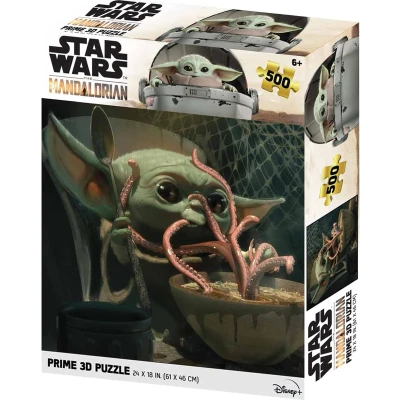 Afbeelding van Star Wars: The Mandalorian Grogu Eten Puzzel 500 stk 61x46 cm met 3D lenticulair effect