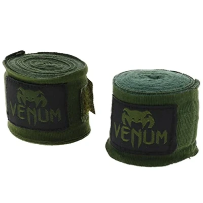 Afbeelding van Venum Kontact Boksbandages 4m Khaki Zwart
