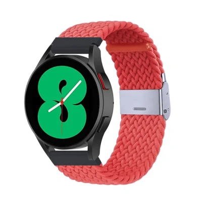 Afbeelding van Braided nylon bandje Lichtrood Xiaomi Redmi Watch 5 Active / Lite