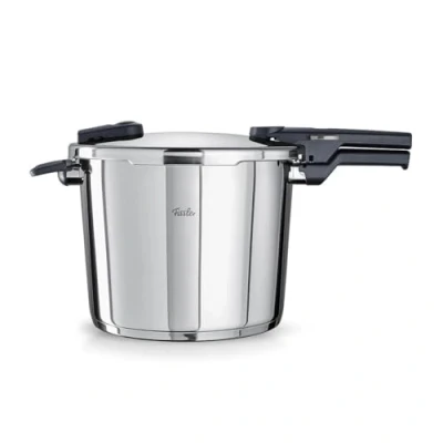 Afbeelding van Fissler Vitaquick Snelkookpan, 10 l, Ø 26 cm, roestvrij staal, 2 kookniveaus, Made in Germany, inductie