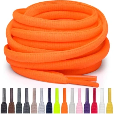 Afbeelding van Miscly Ovale sportveters, verkrijgbaar in verschillende lengtes en kleuren, Neon Oranje