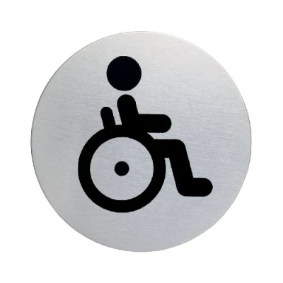 Afbeelding van Infobord pictogram Durable 4906 wc invalide rond 83mm