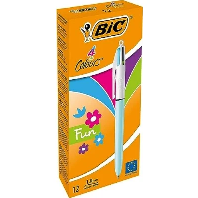 Afbeelding van Set Balpennen Bic Fun Blauw Wit (12 Onderdelen)