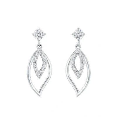 Afbeelding van Amor Oorbellen, met zirkonia synth., 2,8 cm, zilver, geleverd in een geschenkdoos van sieraden, 2016421