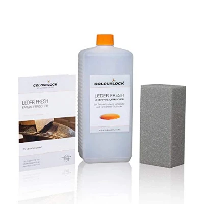Afbeelding van COLOURLOCK® Leder Fresh leer en kunstleerverf, 1000 ml, compatibel met BMW Black, verwijdert krassen, verkleuring slijtage van kunstleer