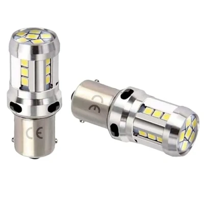 Afbeelding van Bsxywa 1156 Ba15s P21w LED lampen 12V 24V, 18SMD Super Helder Wit 6000K, Voor Auto RV DRL Dagrijlicht, Achteruitrijlicht, Mistlampen achter. (2 stuks)
