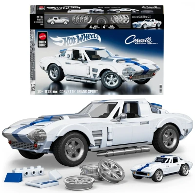 Afbeelding van Mattel Brick Shop Hot Wheels Corvette Grand Sport