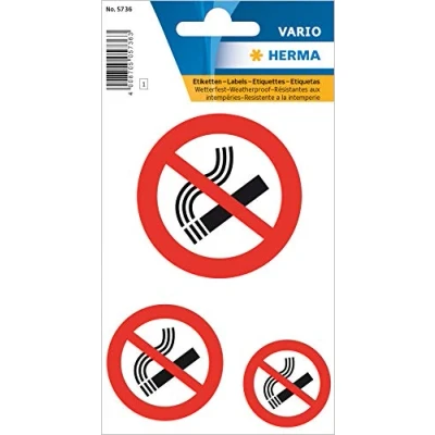 Image de Herma information labels &#039;nicht rauchen&#039; weatherproof 1 sheet (5736)