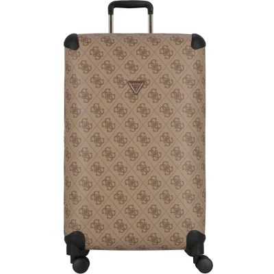Afbeelding van GUESS Trolley 28 In 8 Wheeler Exp. Latte Logo / Brown Lichtbruin 77cm