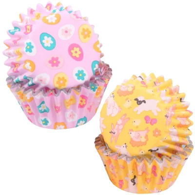 Afbeelding van PME 60 stuks mini cupcake vormpjes met aluminium voering voor Pasen