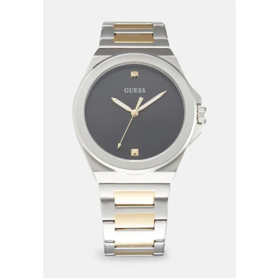 Afbeelding van Guess Vinyl Horloge silvercoloured, Heren, Maat: One Size, Silver coloured