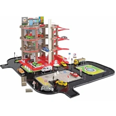 Afbeelding van STARLUX Garage in totaal met 4 niveaus 3 meter circuit voor kleine auto&#039;s Speelt kinderen vanaf jaar Made Europe 401002