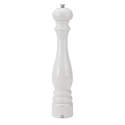 Image de PEUGEOT Moulin à Poivre Paris u&#039;Select 40 cm 6 Réglages de Moutures Prédéfinies En Bois Labellisé PEFC Fabrication Française Coloris Laqué Blanc