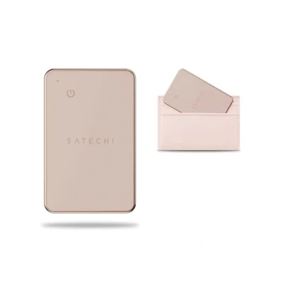 Afbeelding van SATECHI FindAll Wallet Tracker, Carte Localisation Portefeuille Légère avec Apple Find My, Recharge sans Fil, Alerte Sonore, Résistante à l’Eau, pour iPhone, iPad, Mac Rose Désert