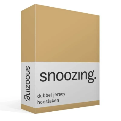Afbeelding van Snoozing Dubbel Jersey Hoeslaken Eenpersoons 80/90x200 cm Zand