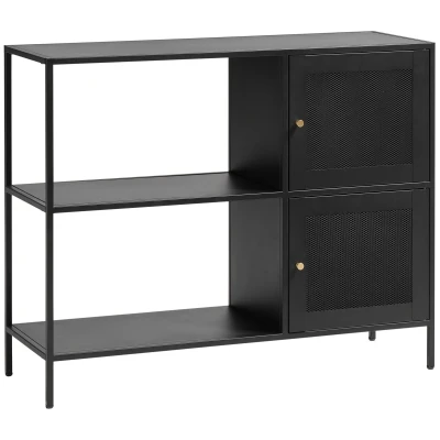 Afbeelding van Hygge Interiors Malibu Dressoir 2 Deuren 100 cm Zwart
