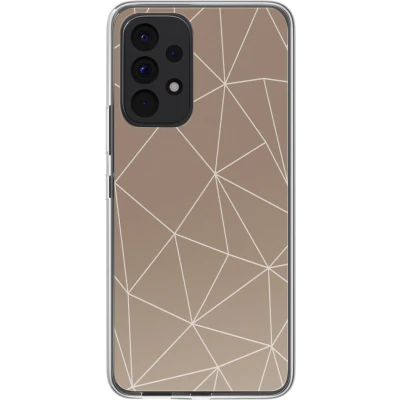 Afbeelding van imoshion hoesje Geschikt voor Samsung Galaxy A53 Siliconen Design Meerkleurig / Graphic Lines Beige