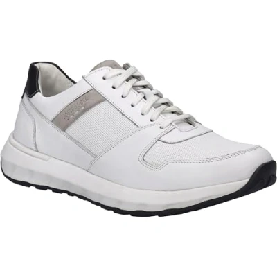 Afbeelding van Josef Seibel Cameron Sneakers laag, Heren, Maat: 44, Weiss schwarz Leer