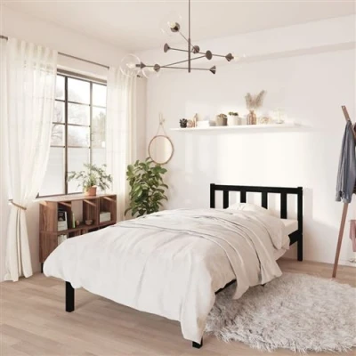 Afbeelding van Bedframe massief grenenhout zwart 75x190 cm UK Small Single