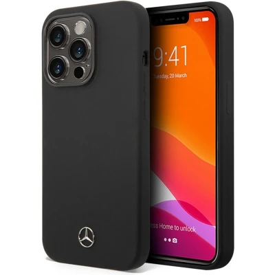 Afbeelding van Mercedes Benz Silicone Back Case (MagSafe Compatible) Geschikt voor Apple iPhone 14 Pro Max (6.7&quot;) Zwart
