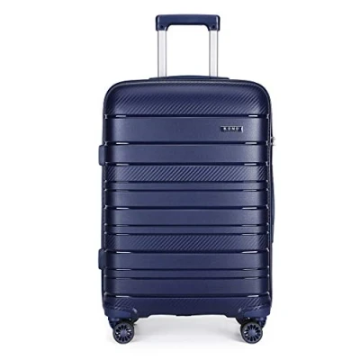 Afbeelding van Kono Lichte polypropyleen trolley met 4 zwenkwielen, TSA slot, YKK ritssluiting, Marinier