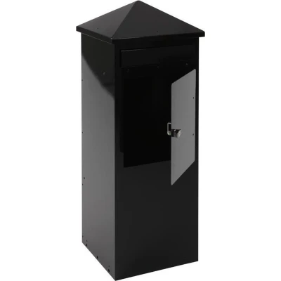 Afbeelding van V Part Staande vierkante brievenbus Galvanized steel Powder Coated zwart