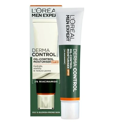 Afbeelding van L’Oréal Paris Men Expert Derma Control Oil Dagcrème SPF30 met niacinamide Hydraterende crème SPF 30 bescherming 40ml