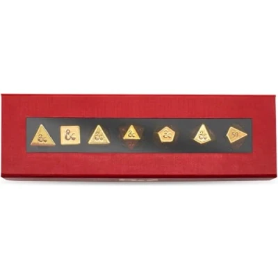 Afbeelding van Heavy Metal D&amp;D 50th Anniversary 7 RPG Dice Set: Gold